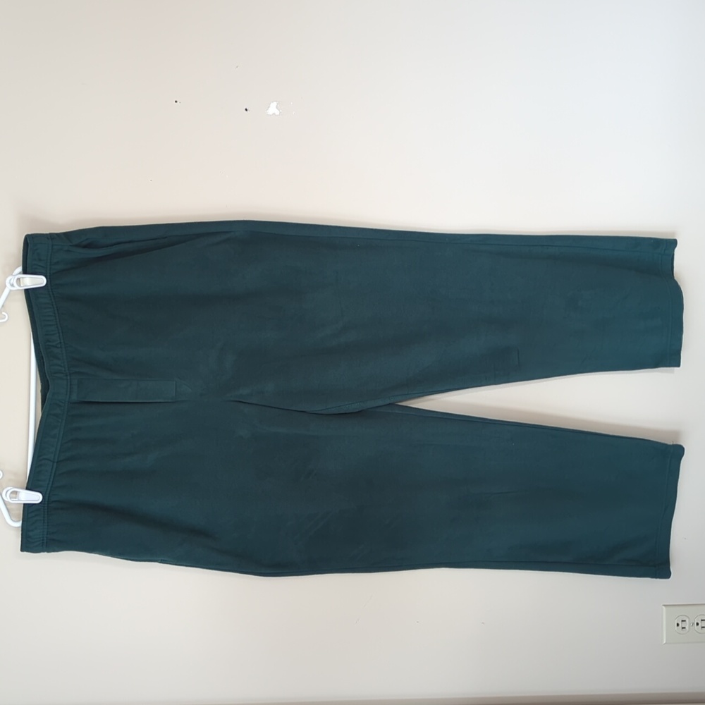 Celebrate Together Fleece Pajama Sleep Pants XL Green Pockets